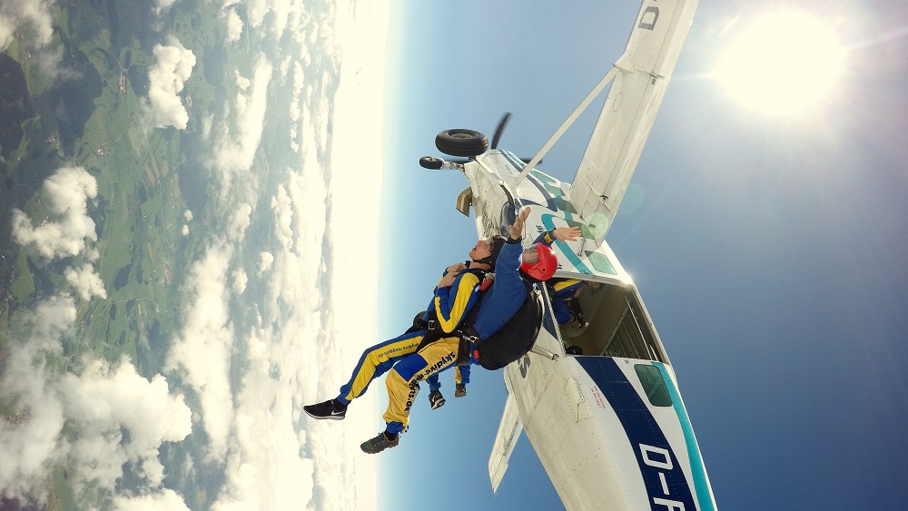 Fallschirmsprung, Tandemsprung, Flugzeug, Leutkirch
